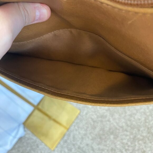 Vintage 90s Croft & Barrow Tan Brown Faux Leather Shoulder Bag Purse - Picture 8 of 12